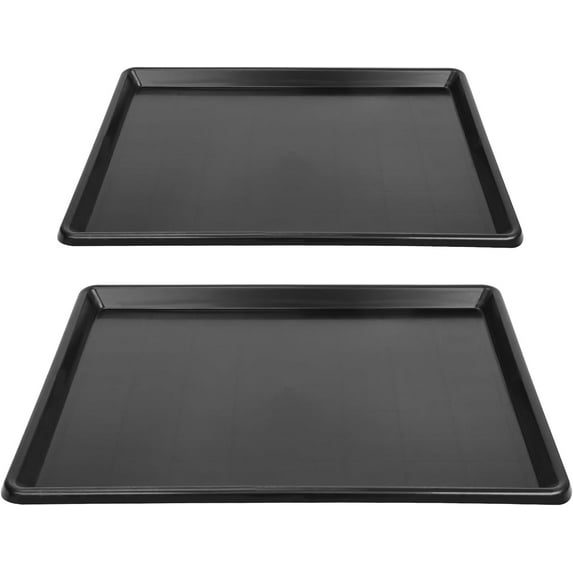 2pcs Waterproof Replacement Trays for Dog Crate,31.9 x 22.8 inch Multi-Purpose Plastic Boot Mat, Shoe Tray, Floor Protection, Dog and Cat Food Bowls