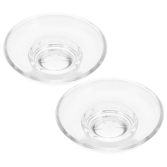 YSNOOWE Round Bar Soap Dish For Bathroom Counter 2Pcs 4.3X4.3X1.5In