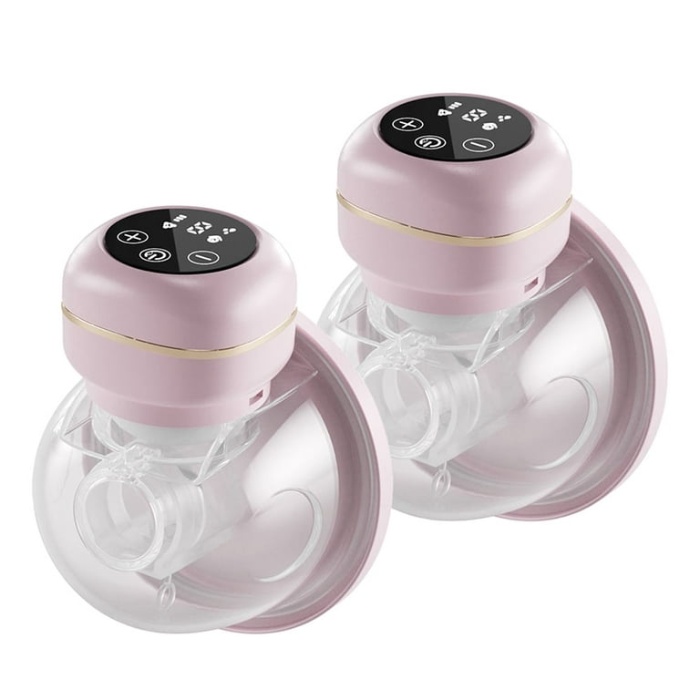 2pcs Wearable Pump Portable Electric Pump Hands Free 3 Modes 9 Suction  Levels Low Noise with 26mm Silicone Flange 150ml Storage Capacity for