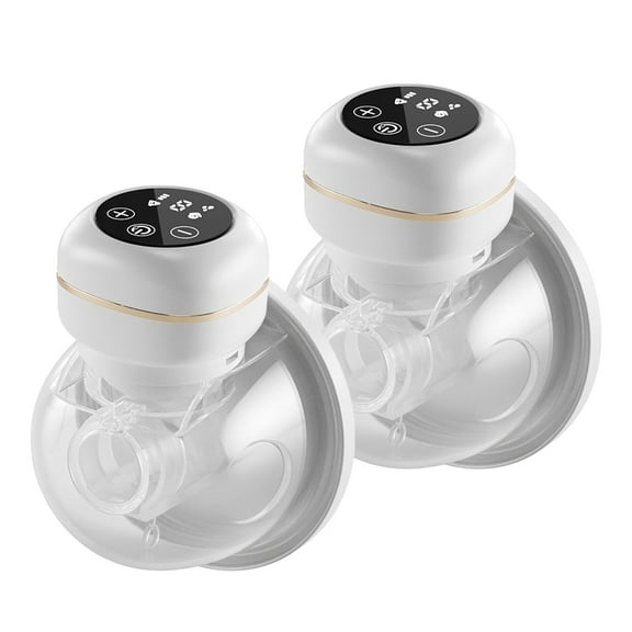 2pcs Wearable Pump Portable Electric Pump Hands Free 3 Modes 9 Suction Levels Low Noise with 26mm Silicone Flange 150ml Storage Capacity for Breastfeeding