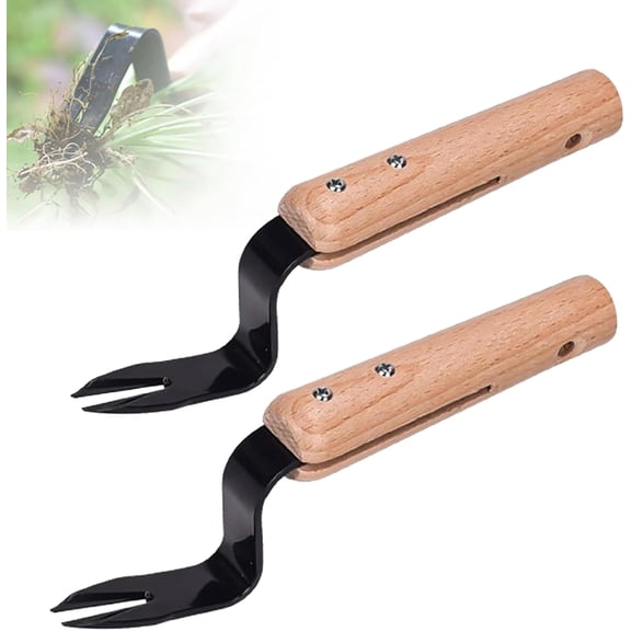 2pcs Weeding Root Lifter, Garden Hand Weeding Tool, Weeding Tool Weed Remove Tool for Lawn/Yard, Angle for Easy Weed Removal and Deeper Digging Digs deep(wwx)