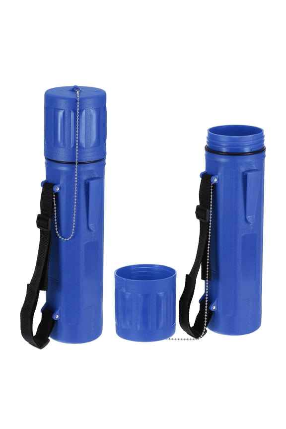 2pcs Welding Rod Storage Tube, 14 Inch Tungsten Electrode Holder Container Airproof Waterproof 4.5kg Capacity with Strap, Blue