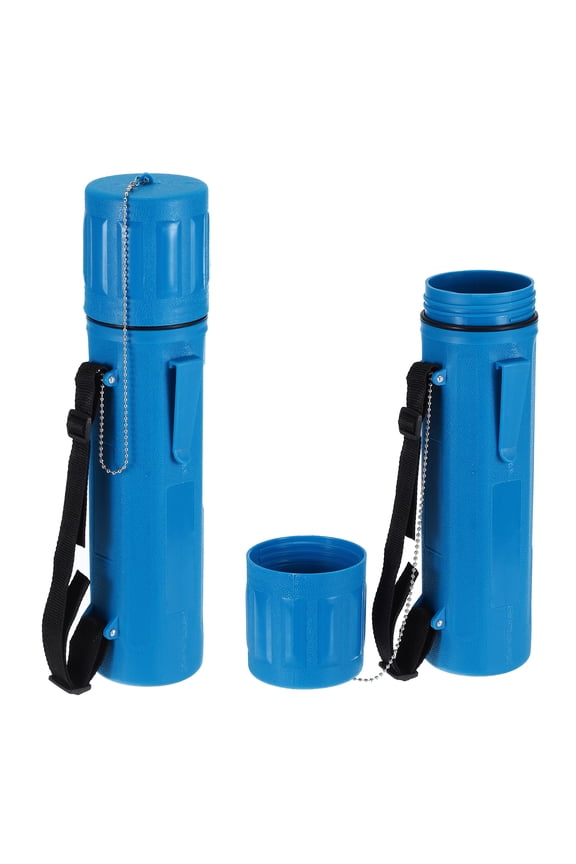 2pcs Welding Rod Storage Tube, 14 Inch Tungsten Electrode Holder Container Airproof Waterproof 4.5kg Capacity with Strap, Light Blue