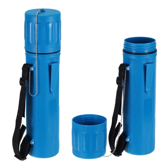 2pcs Welding Rod Storage Tube, 14 Inch Tungsten Electrode Holder Container Airproof Waterproof 4.5kg Capacity with Strap, Light Blue