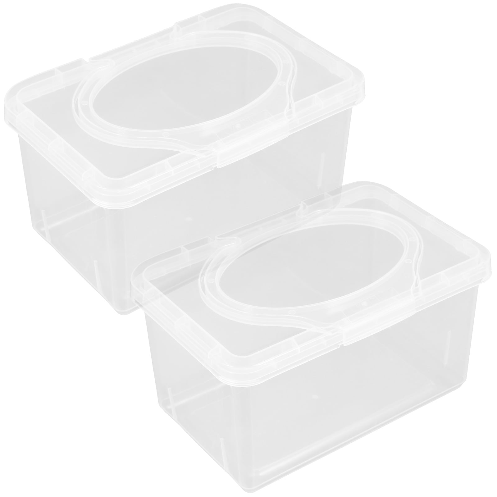 Rumyve 2pcs Reusable Travel Wet Wipe Dispenser - EVA Portable Bag And