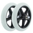 thumbnail image 1 of 2pcs Wheelchair Front Castor Wheels Replacement Part Tool 7 inch, 1 of 8