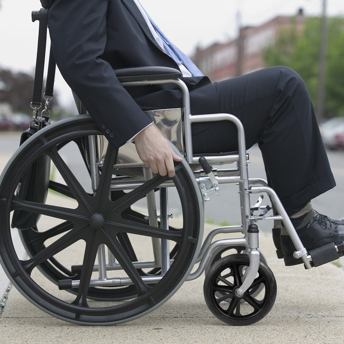 2pcs Wheelchair Front Wheel 7 Inch Manual Wheelchair Front Wheel (Black)