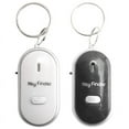 thumbnail image 1 of 2pcs Whistle Lost Key Finder Flashing Beeping Locator Remote Keychain LED Ring, 1 of 10