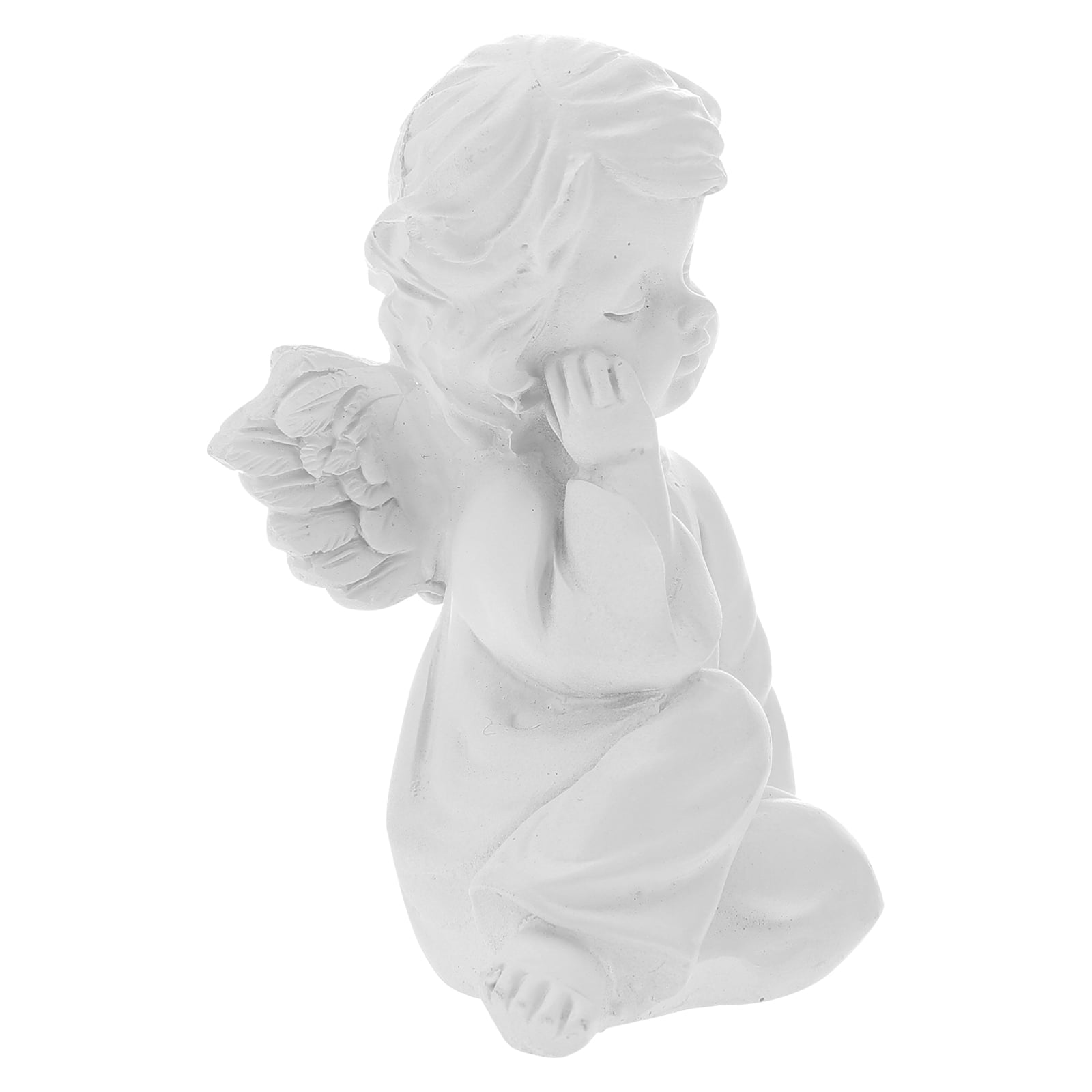 2pcs White Angel Figure Adorable Angel Decor Statue Resin Angel ...