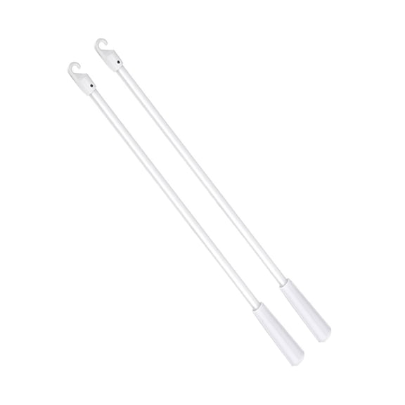 2pcs White Fiberglass Blind Rod Blind Wand with Hook, Vertical Blinds Tilt Control, Curtain Accessories