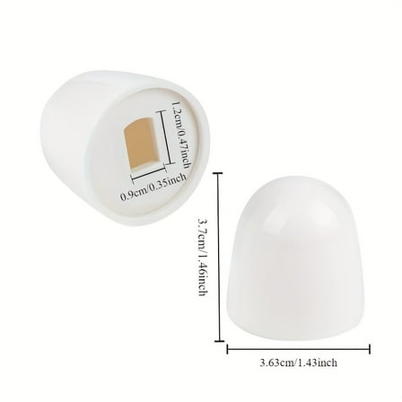 2pcs White Toilet Bolt Caps with Washers – Easy Push-On Plastic Covers for Concealing Toilet Floor Bolts, Universal Fit – 1.43" Height