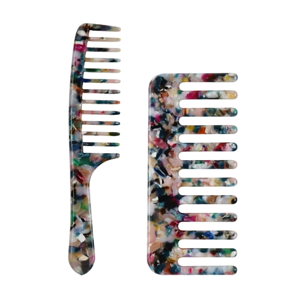 2pcs Wide Tooth Comb Detangle Comb Curly Hair Comb Wet and Dry Use