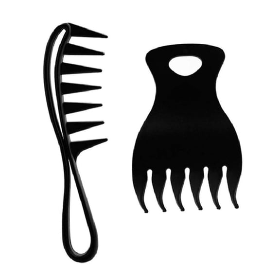 2pcs Wide Tooth Comb, Retro Hair Styling Combs, Barber Tools for Men