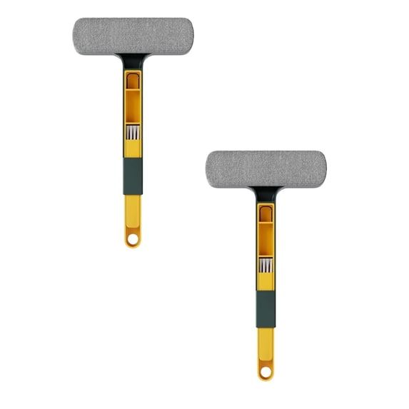 2pcs Window Screen Cleaning Brush, 2 in 1 Window Screen Cleaner Tool with Squeegee, 2026 Upgraded Mesh Screen Cleaner, Multi-Purpose Cleaning Brush for Patio, Door, Porch Screens