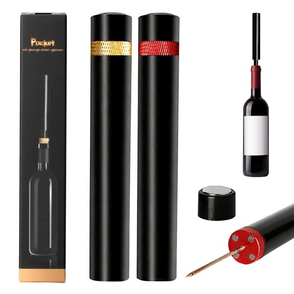 2pcs Wine Opener, Aeropop Wine Opener, Needle Type Wines Bottle Openers, Travel Portable Pocket Air Pressure Pump Wine Bottle Opener for Home, Restaurant, Party