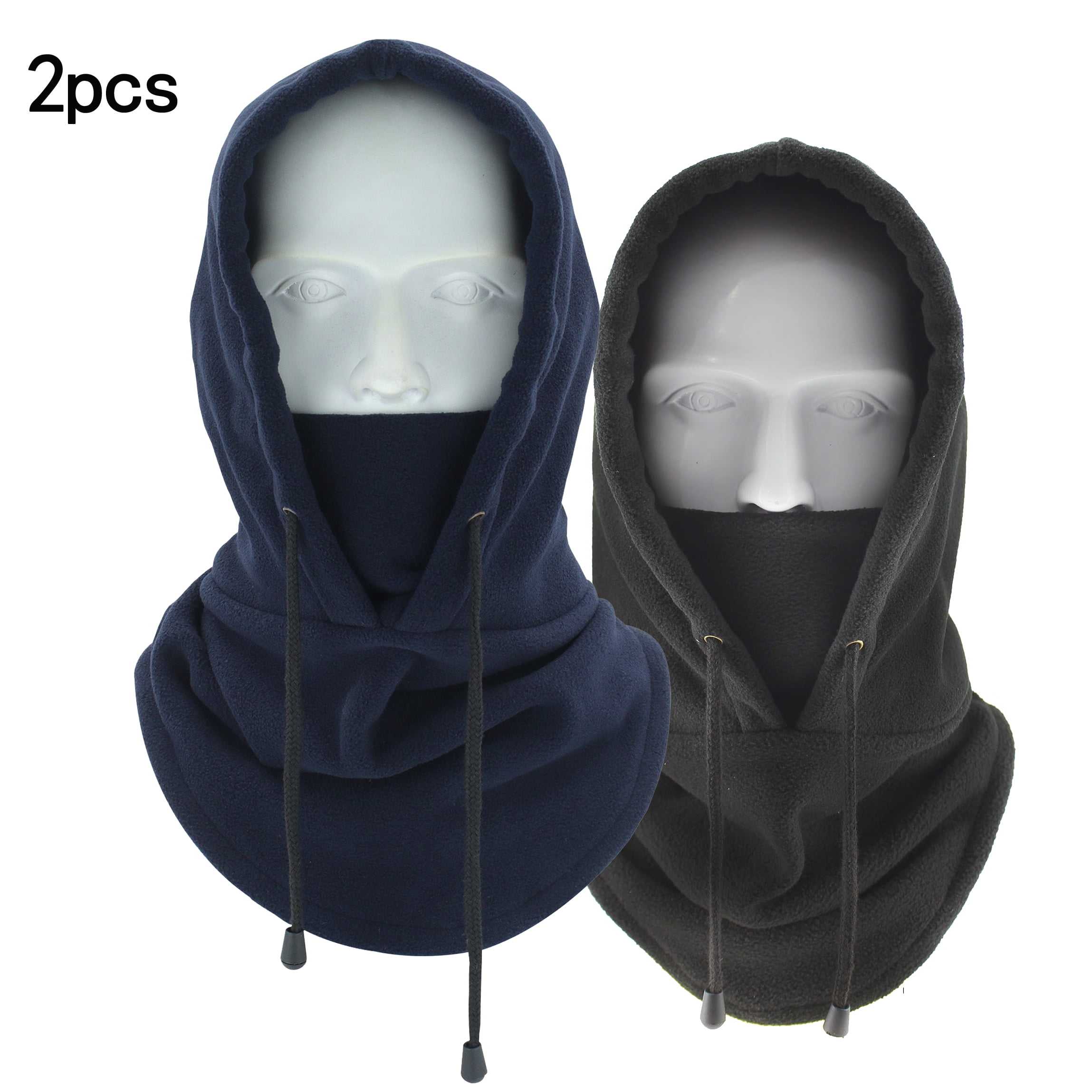 2pcs Winter Balaclava Fleece Hood Ski Mask for Women Kids 