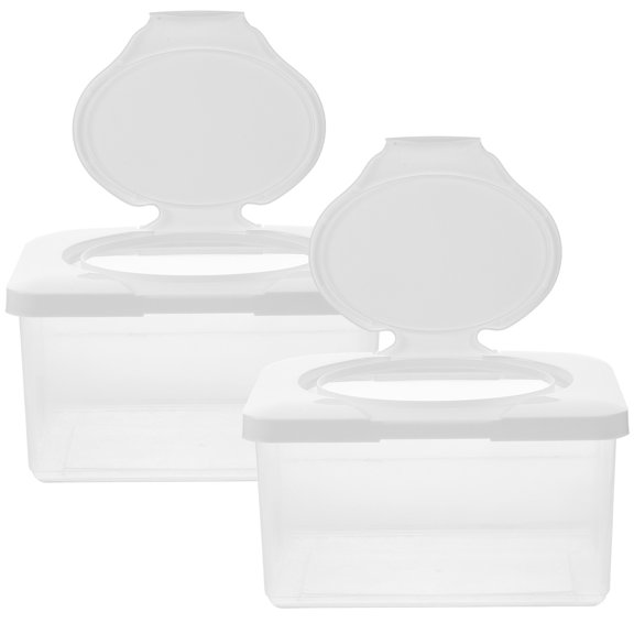 2pcs Wipe Dispenser Reusable Wet Wipe Container Nursery Baby Wipe Holders