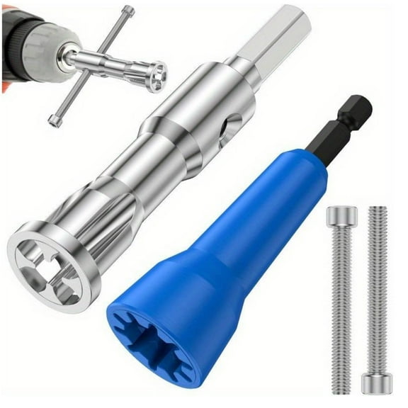 2pcs Wire Stripping Twisting Tools for Drill Fast Electric and Hand Wire Stripper and Twister Wire Connector Socket Nut Twist Wire Tool Cable Twisting Tool w 1/4'' Chuck Stripping and Twist Wire