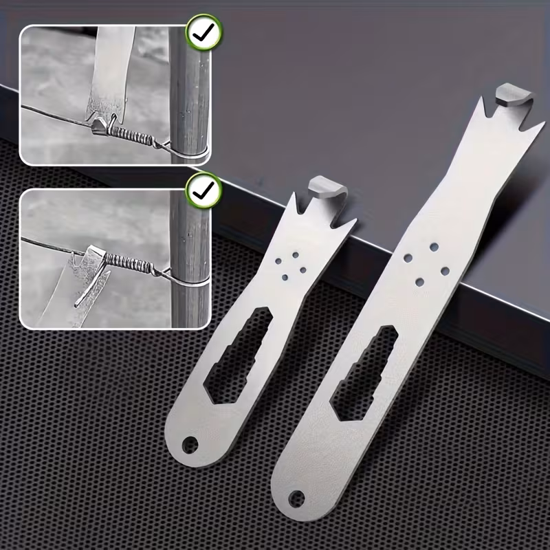 2pcs Wire Twisting Tool, Fence T-Post Clamp Tool, Barbed Wire Twister Multi-Function for Fence T-Post Clamps