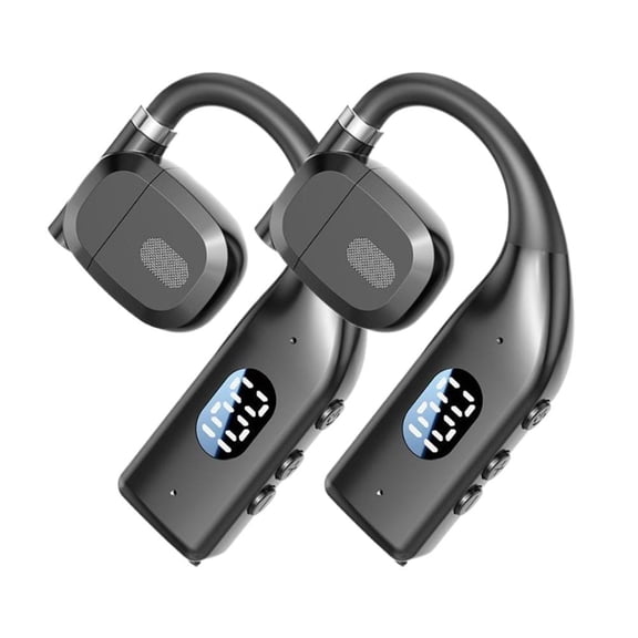 2pcs Wireless Bluetooth 5.4 Headset with LED Display, Noise Canceling Earphones Hands-Free for Driving Office, 200H Standby
