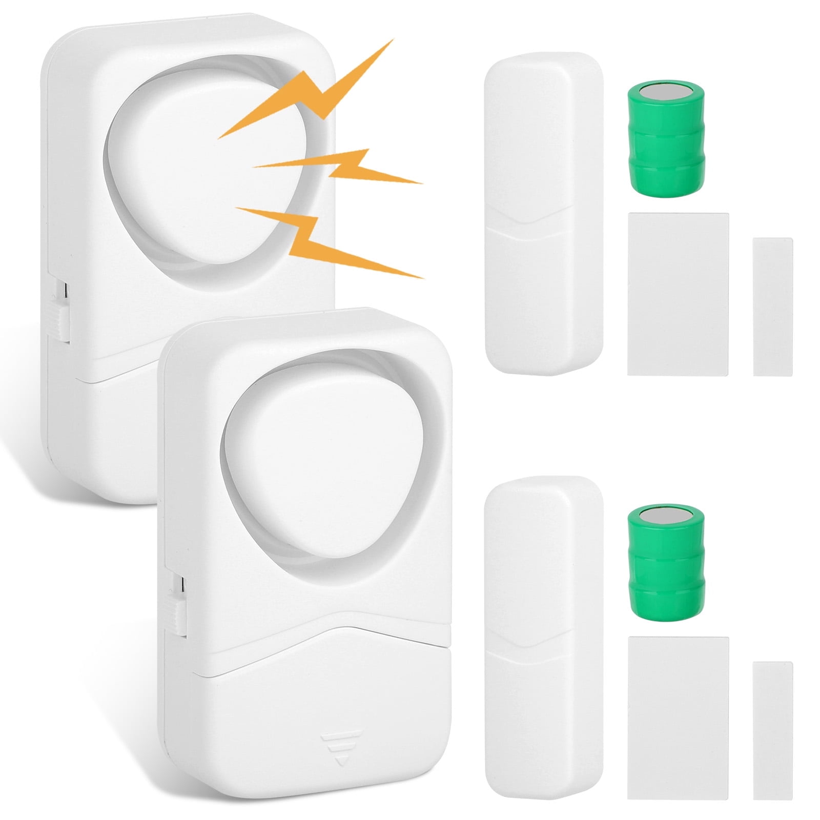 2pcs Wireless Door Alarm Sensor Chime,Motion Sensor Doorbell Window