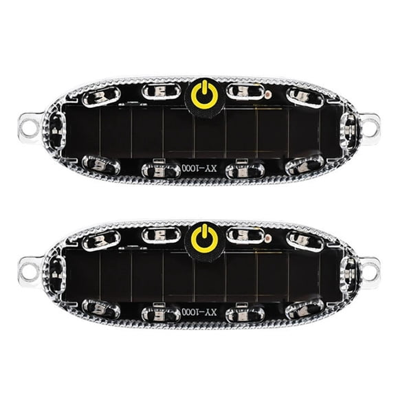 2pcs Wireless LED Solar Strobe Light Waterproof for Car Bike Truck Anti-Collision Warning Light Signal Lamp