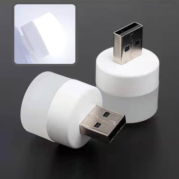 2pcs Wireless Led Night Light with Usb Socket Mobile Power Charging Small Round Book Lamp Eye Protection Book Reading Bedroom Light