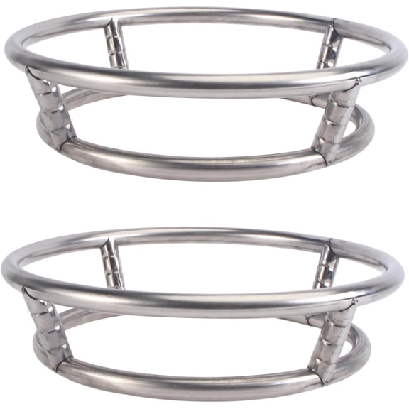 2pcs Wok Rack Griddle Metal Shelf Pot Holders Cooking Wok Ring Stainless Steel Steamer Fish Steamer Steam Rack Stainless Pot Holder Stainless Pot Loop Rack Bold