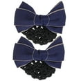 thumbnail image 1 of 2pcs Women Headdress Professional Snoods Hair Net with Bow for Girls, 1 of 5