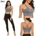 thumbnail image 1 of 2pcs Women Sport Bra Beauty Back Yoga Racerback Activewear with Inner Chest Pad, 1 of 5