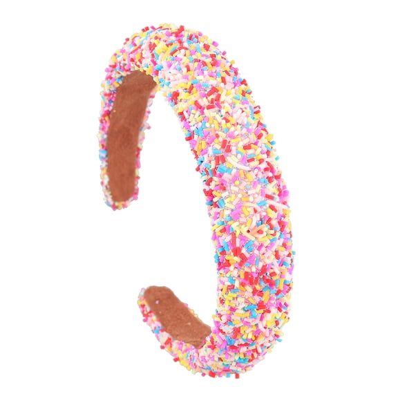 2pcs Women Sprinkles Headband Color Block Decor Hairbands Wide Fashion Hair Hoops Thick Padded Girls Hair Accessories