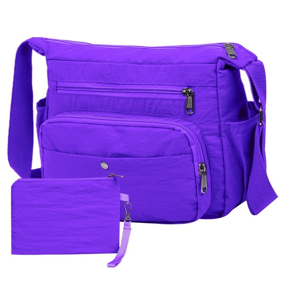 2pcs Women's Nylon Handbag Set - Lightweight High Quality Shoulder Bags with Multi-Pockets, Stylish Crossbody Purses for Work, Shopping, Travel & Daily Essentials