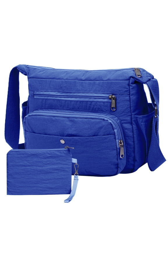2pcs Women's Nylon Handbag Set - Lightweight High Quality Shoulder Bags with Multi-Pockets, Stylish Crossbody Purses for Work, Shopping, Travel & Daily Essentials