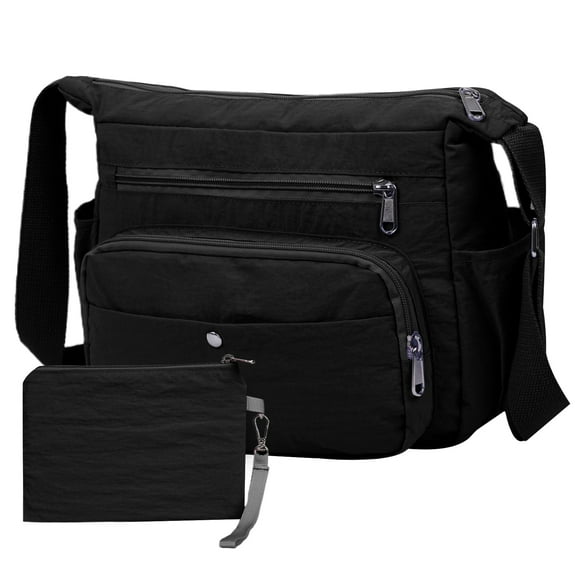 2pcs Women's Nylon Handbag Set - Lightweight High Quality Shoulder Bags with Multi-Pockets, Stylish Crossbody Purses for Work, Shopping, Travel & Daily Essentials