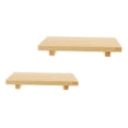 thumbnail image 1 of DEEPCRAFF Sushi Plate Wood Japanese Style 2Pcs 9.4x5.9In, 1 of 6