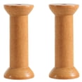 thumbnail image 1 of 2pcs Wooden Empty Spools for Wire, Bobbins Wood Sewing Embroidery Thread Spool Bobbins for Wire Weaving Arts DIY Wood Projects, 1 of 7