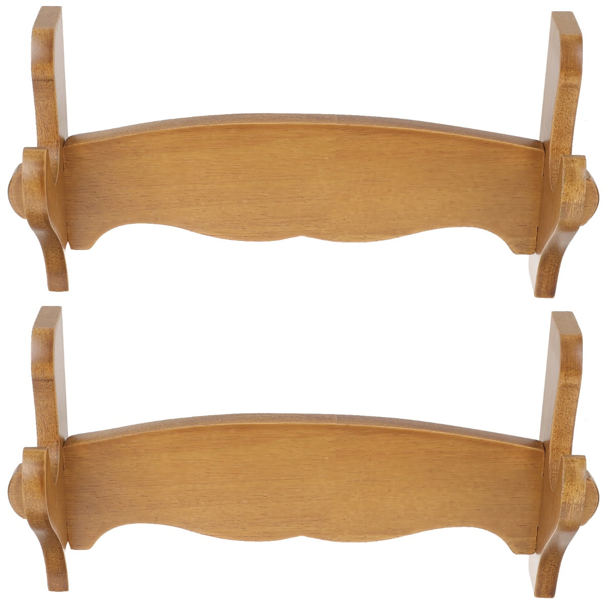 2pcs Wooden Flute Display Stand Wall Mount Swords Collection Rack