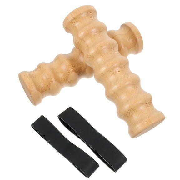 2pcs Wooden Handle Exercise Stick Stretching Muscle Building Core Training Arm Chest Workouts For Home Gym Strength Training Yoga
