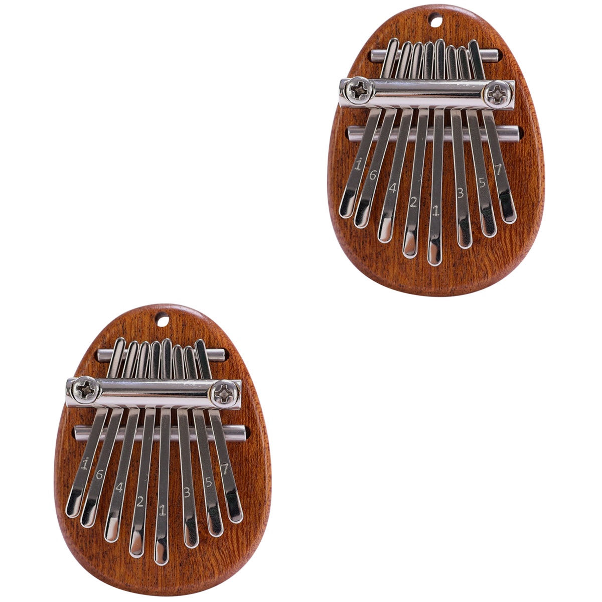 2pcs Wooden Kalimba 8 Keys Thumb Piano Mini Wooden Thumb Piano with