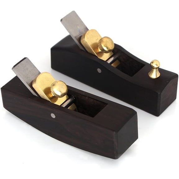 2pcs Wooden Leather Planer Set Flat Curved Sole Skiver Quality Leathercraft Safety Skife Knife