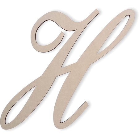 2pcs Wooden Letters by ica Cursive Wood Letter for Wall Various Sizes Durable Smooth Laser Cut Unfinished Design Ideal for Wall, Nursery Crib, DIY Crafts