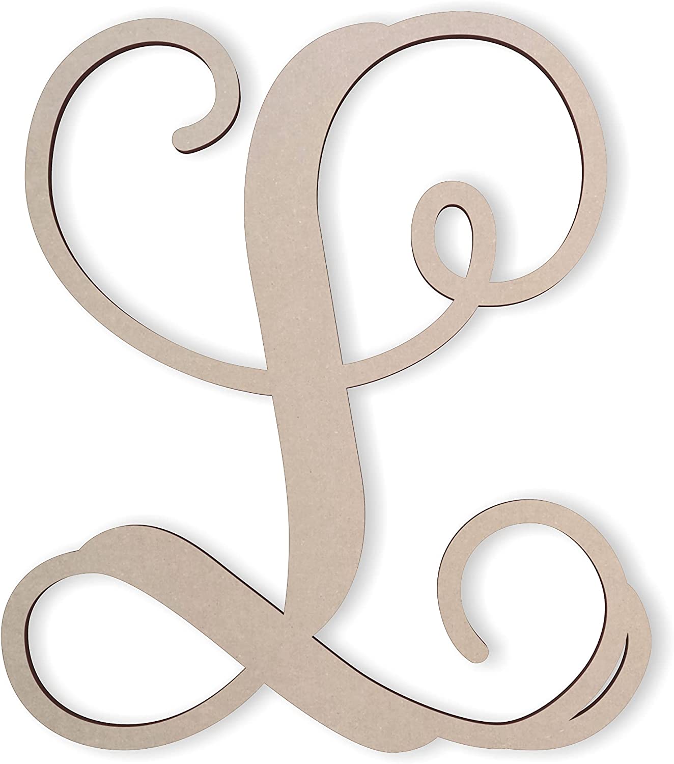 2pcs Wooden Letters by ica Cursive Wood Letter for Wall Various Sizes