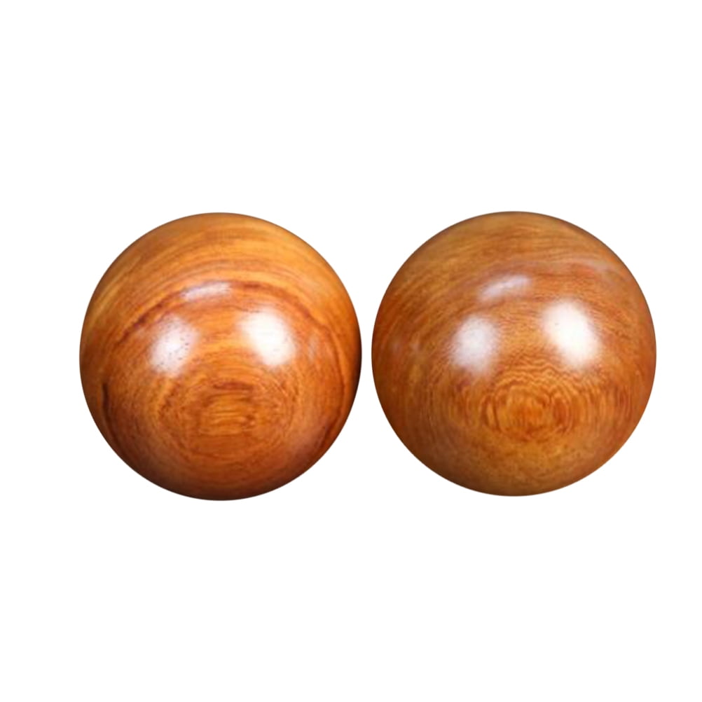 2pcs Wooden Massage Balls Round Fitness Balls Hand Exercise Ball Muscle Stretch Balls for Home Shop