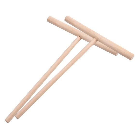 2pcs Wooden Round Batter Pancake Crepe Spreader Stick Kitchen Tools DIY 16cm