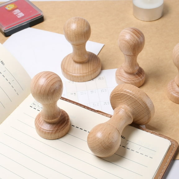 Hytrove Teacher Grading Stamps Wooden 2Pcs 2.36X1.34X1.34in