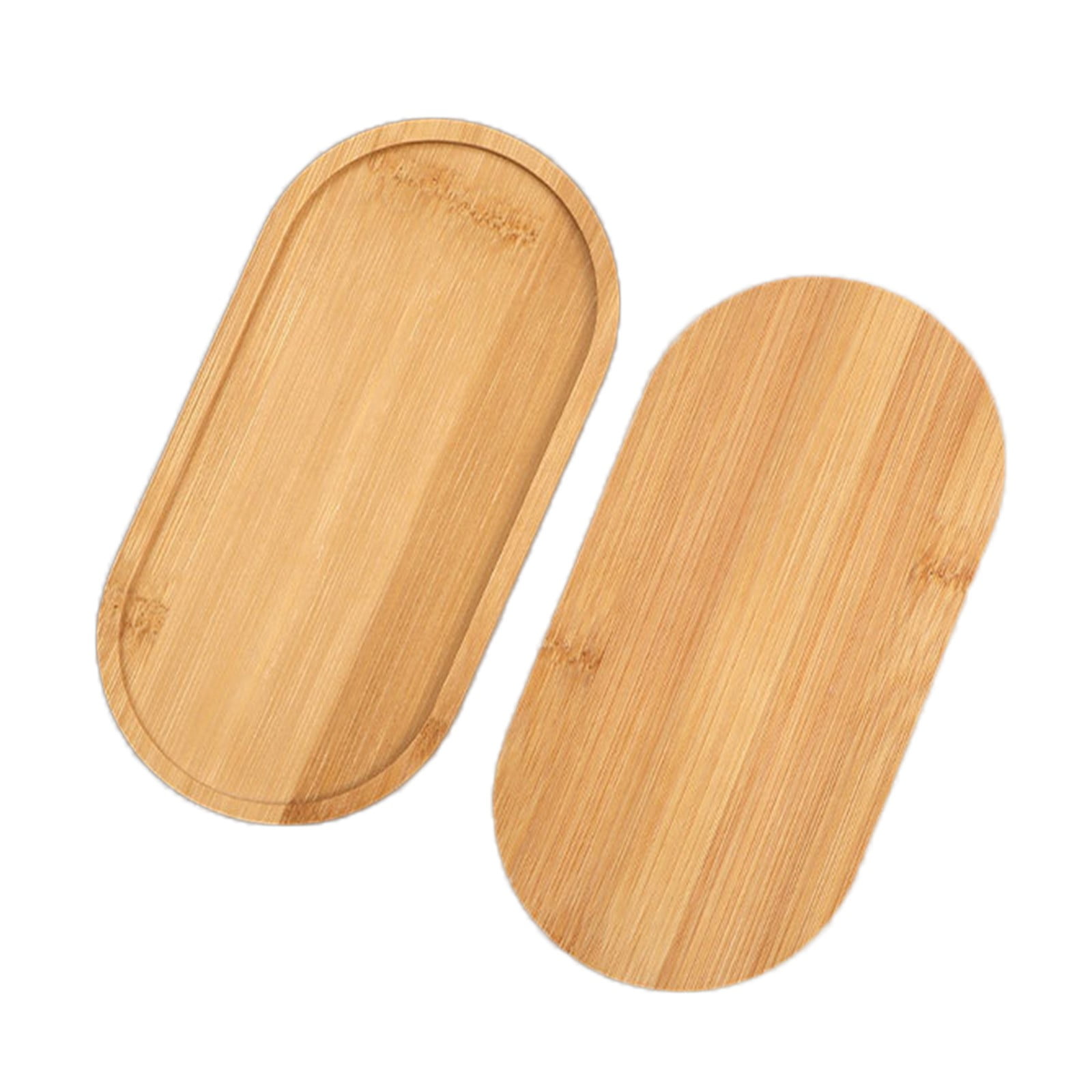 2pcs Wooden Vanity Tray Serving Tray Soap Holder Vanity Plate Toilet