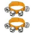 thumbnail image 1 of 2pcs Wrist Bells, Jingle Bells Ankle Bells Percussion Instruments Musical Rhythm Band 4 Silver Bells, Dark Dark Yellow, 1 of 6