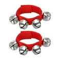 thumbnail image 1 of 2pcs Wrist Bells, Jingle Bells Ankle Bells Percussion Instruments Musical Rhythm for Party Christmas, Red, 1 of 6