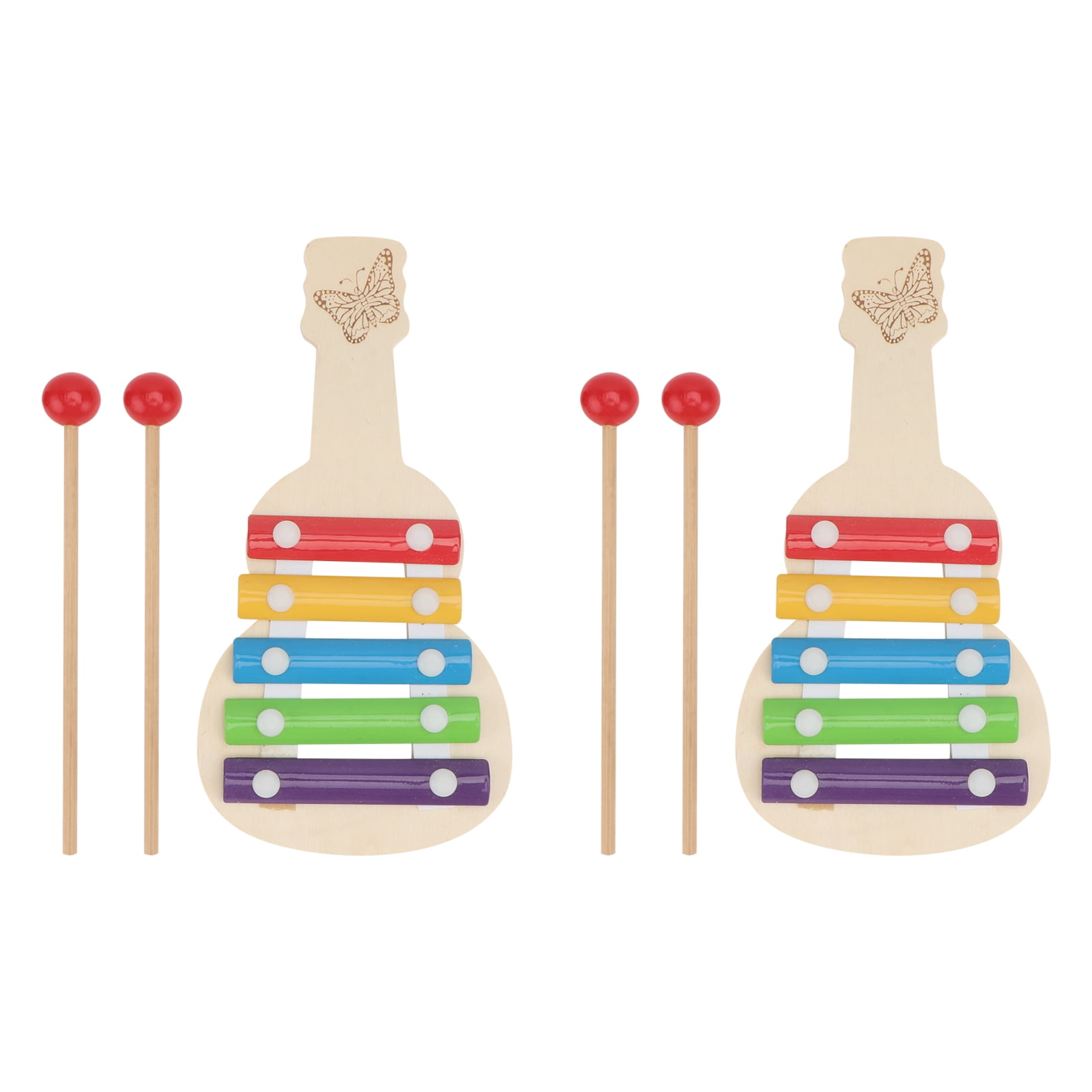 2pcs Xylophone for Kids Wood Tuned Xylophone Musical Instruments with