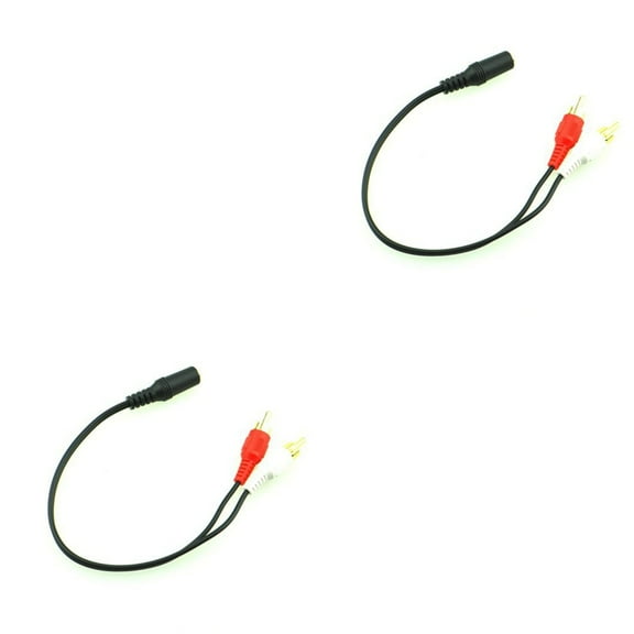 CIMAXIC Cimaxic Y-Cable Gold Plated 2 Male 1 Stereo Female Multi for Portable Audio 2Pcs